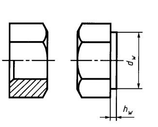 Исполнение шестигранной гайки Шестигранная гайка